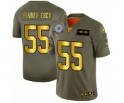 Men's Dallas Cowboys #55 Leighton Vander Esch Limited Olive Gold 2019 Salute to Service Football Jersey