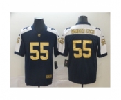Men's Dallas Cowboys #55 Leighton Vander Esch Navy Blue gold Vapor Untouchable Limited Player Football Jersey