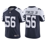 Men's Dallas Cowboys #56 Dante Fowler Jr. Navy Blue Thanksgiving Vapor Limited Stitched Jersey