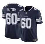 Men's Dallas Cowboys #60 Tyler Guyton Navy 2024 Draft F.U.S.E Vapor Untouchable Limited Football Stitched Jersey