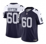Men's Dallas Cowboys #60 Tyler Guyton Navy White 2024 Draft F.U.S.E Thanksgiving Vapor Untouchable Limited Football Stitched Jersey