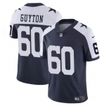 Men's Dallas Cowboys #60 Tyler Guyton Navy White 2024 Draft Vapor Untouchable Thanksgiving Limited Football Stitched Jersey