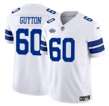 Men's Dallas Cowboys #60 Tyler Guyton White 2024 F.U.S.E With Dradt Patch Vapor Untouchable Limited Stitched Football Jersey