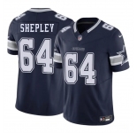 Men's Dallas Cowboys #64 Dakoda Shepleys Navy 2025 F.U.S.E. Vapor Untouchable Limited Football Stitched Jersey