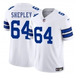 Men's Dallas Cowboys #64 Dakoda Shepleyss White 2025 F.U.S.E. Vapor Untouchable Limited Football Stitched Jersey