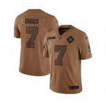 Men's Dallas Cowboys #7 Trevon Diggs 2023 Brown Salute To Service Limited Football Stitched Jersey