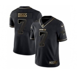 Men's Dallas Cowboys #7 Trevon Diggs Black Golden Edition Limited Stitched Football Jersey