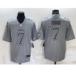 Men's Dallas Cowboys #7 Trevon Diggs LOGO Grey Atmosphere Fashion 2022 Vapor Untouchable Stitched Nike Limited Jersey