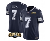 Men's Dallas Cowboys #7 Trevon Diggs Navy 2023 F.U.S.E. NFC East Champions Patch Football Stitched Jersey