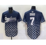 Men's Dallas Cowboys #7 Trevon Diggs Navy Limited Stitched Baseball Jersey