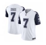 Men's Dallas Cowboys #7 Trevon Diggs White 2023 F.U.S.E. Vapor Limited Stitched Football Jersey