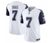 Men's Dallas Cowboys #7 Trevon Diggs White 2023 F.U.S.E. Vapor Limited Stitched Football Jersey