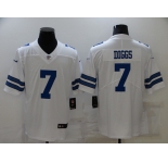 Men's Dallas Cowboys #7 Trevon Diggs White Limited Player Jersey