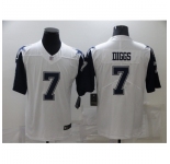 Men's Dallas Cowboys #7 Trevon Diggs White Thanksgiving Throwback Limited Jersey