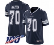 Men's Dallas Cowboys #70 Zack Martin Navy Blue Team Color Vapor Untouchable Limited Player 100th Season Football Jersey