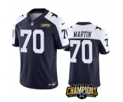Men's Dallas Cowboys #70 Zack Martin Navy White 2023 F.U.S.E. NFC East Champions Patch Football Stitched Jersey