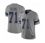 Men's Dallas Cowboys #71 La'el Collins Limited Gray Inverted Legend Football Jersey