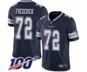 Men's Dallas Cowboys #72 Travis Frederick Navy Blue Team Color Vapor Untouchable Limited Player 100th Season Football Jersey