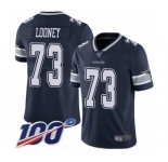Men's Dallas Cowboys #73 Joe Looney Navy Blue Team Color Vapor Untouchable Limited Player 100th Season Football Jersey