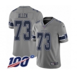Men's Dallas Cowboys #73 Larry Allen Limited Gray Inverted Legend 100th Season Football Jersey