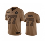 Men's Dallas Cowboys #77 Tyron Smith 2023 Brown Salute To Service Limited Football Stitched Jersey