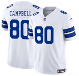 Men's Dallas Cowboys #80 Parris Campbell White 2025 F.U.S.E. Vapor Untouchable Limited Football Stitched Jersey
