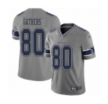 Men's Dallas Cowboys #80 Rico Gathers Limited Gray Inverted Legend Football Jersey