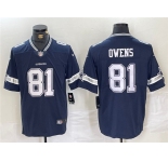 Men's Dallas Cowboys #81 Terrell Owens Navy Vapor Untouchable Limited Football Stitched Jersey