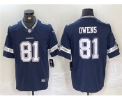 Men's Dallas Cowboys #81 Terrell Owens Navy Vapor Untouchable Limited Football Stitched Jersey