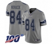 Men's Dallas Cowboys #84 Jay Novacek Limited Gray Inverted Legend 100th Season Football Jersey
