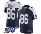Men's Dallas Cowboys #86 Dalton Schultz Navy Blue Throwback Alternate Vapor Untouchable Limited Player 100th Season Football Jersey