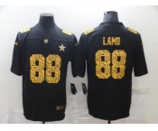 Men's Dallas Cowboys #88 CeeDee Lamb 2020 Black Leopard Print Fashion Limited Football Stitched Jersey