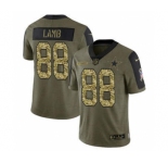 Men's Dallas Cowboys #88 CeeDee Lamb 2021 Olive Camo Salute To Service Limited Stitched Football Jersey