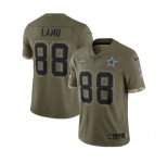 Men's Dallas Cowboys #88 CeeDee Lamb 2022 Olive Salute To Service Limited Stitched Jersey