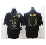 Men's Dallas Cowboys #88 CeeDee Lamb Black Gold Throwback Limited Jersey