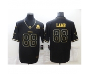 Men's Dallas Cowboys #88 CeeDee Lamb Black Gold Throwback Limited Jersey