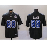 Men's Dallas Cowboys #88 CeeDee Lamb Black Throwback With Patch Vapor Untouchable Limited Football Stitched Jersey