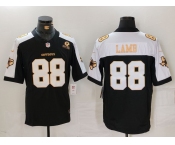 Men's Dallas Cowboys #88 CeeDee Lamb Blue Gold Name Thanksgiving FUSE Vapor Limited Stitched Jersey
