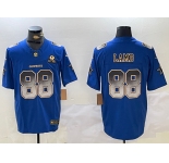 Men's Dallas Cowboys #88 CeeDee Lamb Blue Smoke Fashion FUSE Jersey