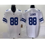 Men's Dallas Cowboys #88 CeeDee Lamb White 2023 F.U.S.E. Limited Stitched Football Jersey