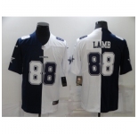 Men's Dallas Cowboys #88 CeeDee Lamb White-Blue Fashion Football Limited Jersey