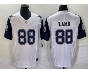 Men's Dallas Cowboys #88 CeeDee Lamb White FUSE Vapor Thanksgiving Limited Stitched Jersey