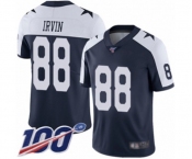 Men's Dallas Cowboys #88 Michael Irvin Navy Blue Throwback Alternate Vapor Untouchable Limited Player 100th Season Football Jersey