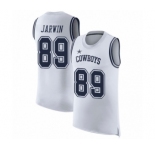 Men's Dallas Cowboys #89 Blake Jarwin White Rush Player Name & Number Tank Top Football Jersey