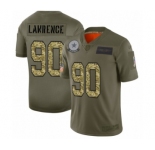 Men's Dallas Cowboys #90 DeMarcus Lawrence 2019 Olive Camo Salute to Service Limited Jersey