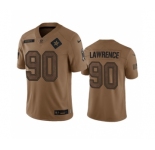 Men's Dallas Cowboys #90 DeMarcus Lawrence 2023 Brown Salute To Service Limited Football Stitched Jersey
