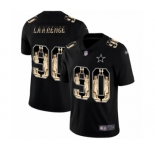 Men's Dallas Cowboys #90 DeMarcus Lawrence Black Statue of Liberty Limited Football Jersey