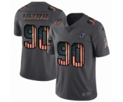 Men's Dallas Cowboys #90 DeMarcus Lawrence Limited Black USA Flag 2019 Salute To Service Football Jersey