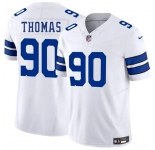 Men's Dallas Cowboys #90 Solomon Thomas White 2025 F.U.S.E. Vapor Untouchable Limited Football Stitched Jersey
