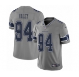 Men's Dallas Cowboys #94 Charles Haley Limited Gray Inverted Legend Football Jersey